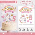 Cake Topper Digital PDF  Décoration à imprimer